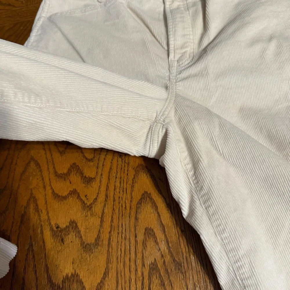 Madewell Emmett 2.0 Corduroy Wide Leg Pants in Cream Sz 30 Super Soft Minimalist